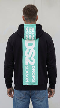 FELPA ZIP CON CAPPUCCIO PIU' COLORI  CON INSERTI - DS2 - ART. SS26210
