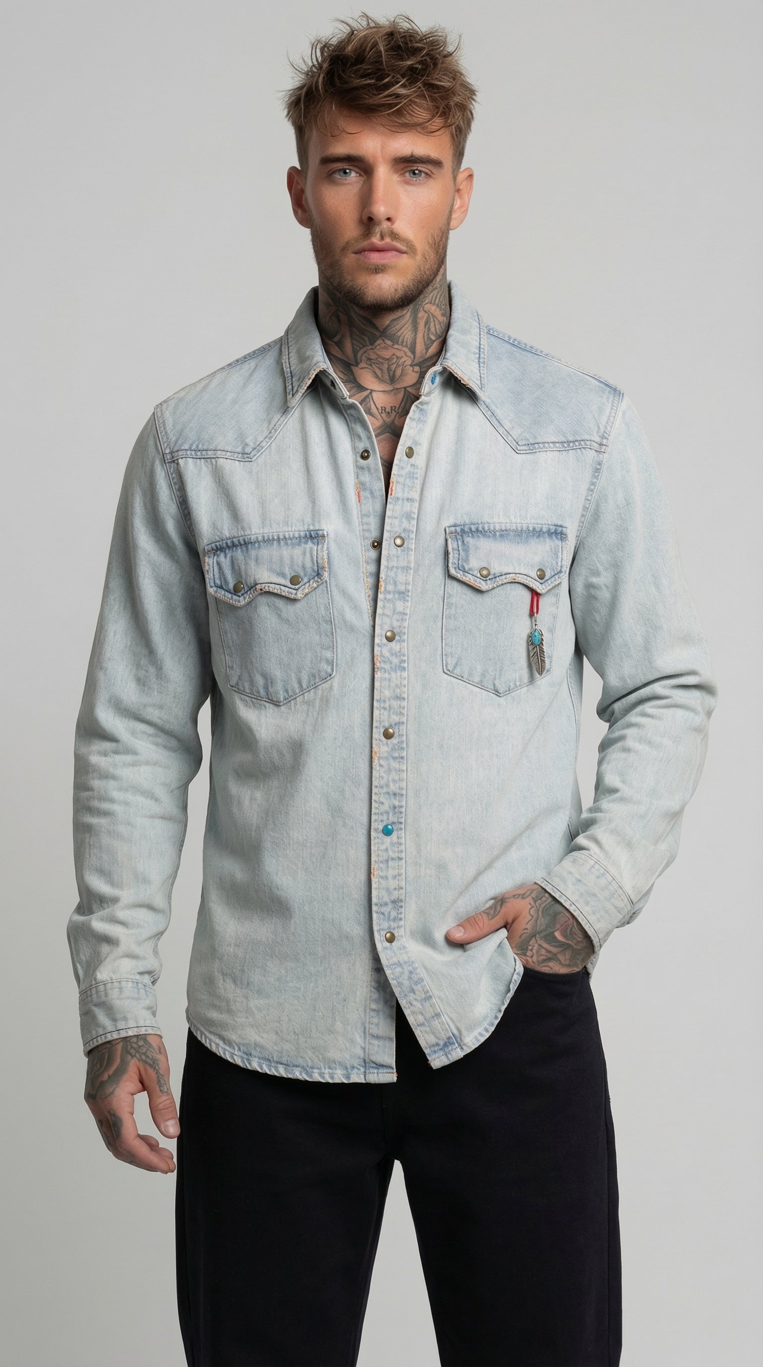CAMICIA DENIM DESTROY  - BERNA - ART. 261259-30