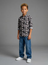 CAMICIA BERNA KIDS FANTASIA FOGLIE ART 22573 2