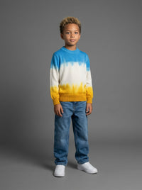 MAGLIONCINO BERNA KIDS GIROCOLLO SFUMATURE TRE COLORI ART K 23081 30
