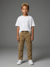 PANTALONE BERNA KIDS CARGO  VERDE & CAMMELLO ART K 23532