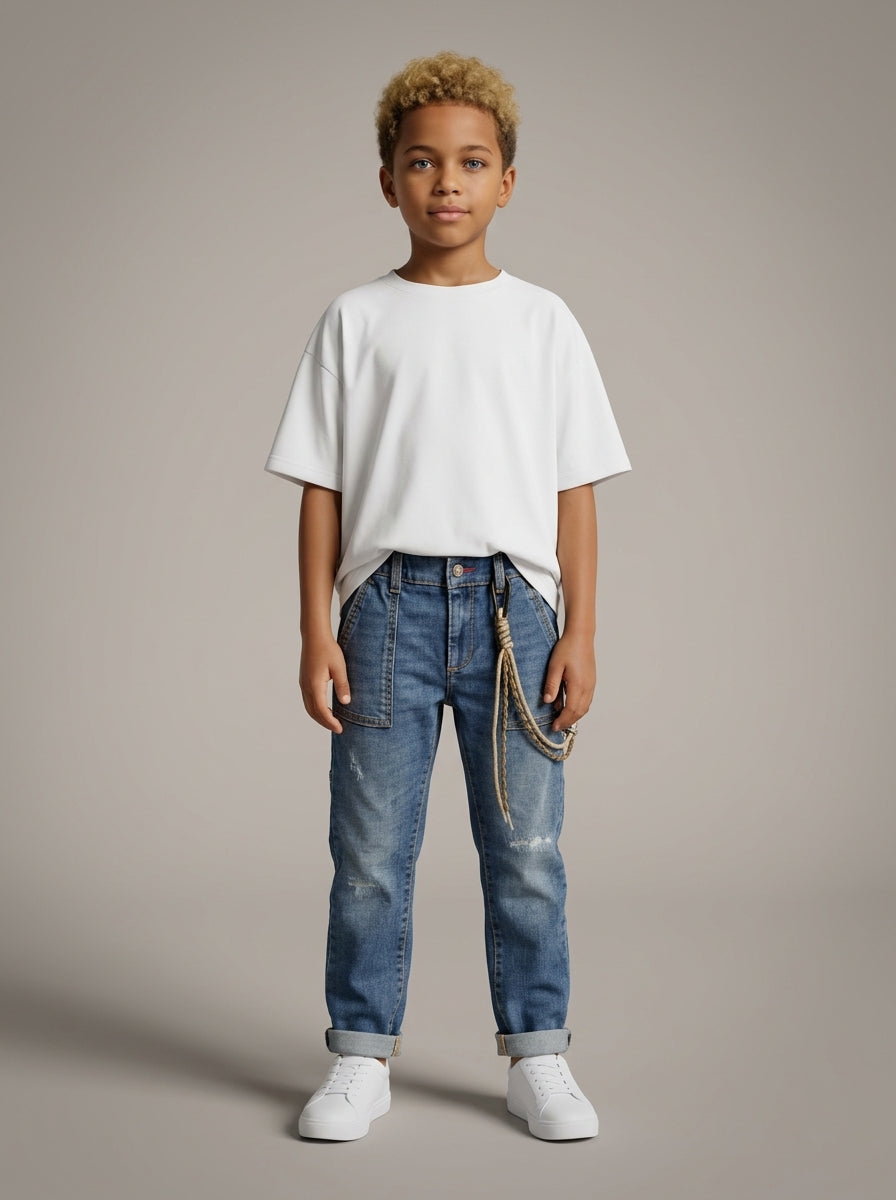 JEANS OVER  BERNA  KIDS BAMBINO DENIM ART 240167 396