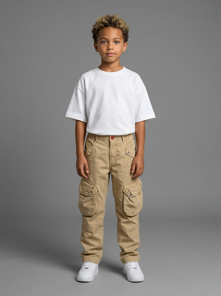 PANTALONE BERNA KIDS CARGO  BEIGE K 23073 8