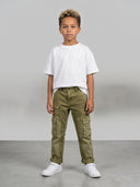 PANTALONE BERNA CARGO  KIDS BAMBINO VERDE & CAMMELLO ART K 23532