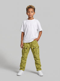 PANTALONE BERNA KIDS CARGO BAMBINO VERDE ACIDO ART  23070 174