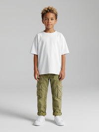 PANTALONE BERNA CARGO  KIDS BAMBINO VERDE CHIARO ART K 23532 52