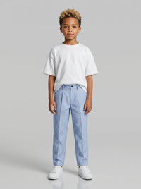 PANTALONE BERNA KIDS BAMBINO RIGHE CELESTE ART 240212 30