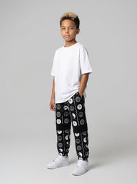 PANTALONE TUTA BERNA KIDS BAMBINO NERO YIN YANG ART K 241024