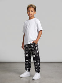 PANTALONE TUTA BERNA KIDS BAMBINO NERO YIN YANG ART K 241024