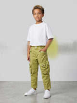 PANTALONE BERNA KIDS CARGO  BAMBINO VERDEACIDO ART K 23073 174