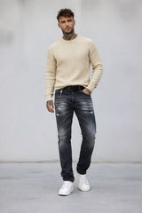 JEANS ROTTURE SLIM FIT - DS2 - ART. FW24210 - COL. NERO DENIM