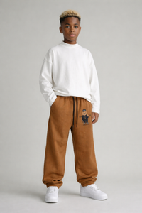 PANTALONE DI TUTA BAMBINO OVER  PIU' COLORI - STAMPA ORSO  - HAMEN - ART. ORSO