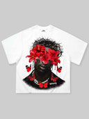 T-SHIRT NOISSEY WHITE BOXYFIT OVERSIZE ART RED BLOOM