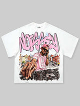 T-SHIRT NOISSEY BOXYFIT OVERSIZE BIANCA ART NILTON DJ