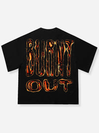 T-SHIRT NOISSEY  BLACK  BOXYFIT OVERSIZE ART BURNT OUT