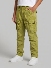 PANTALONE BERNA KIDS CARGO BAMBINO VERDE ACIDO ART  23070 174