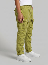 PANTALONE BERNA KIDS CARGO BAMBINO VERDE ACIDO ART  23070 174
