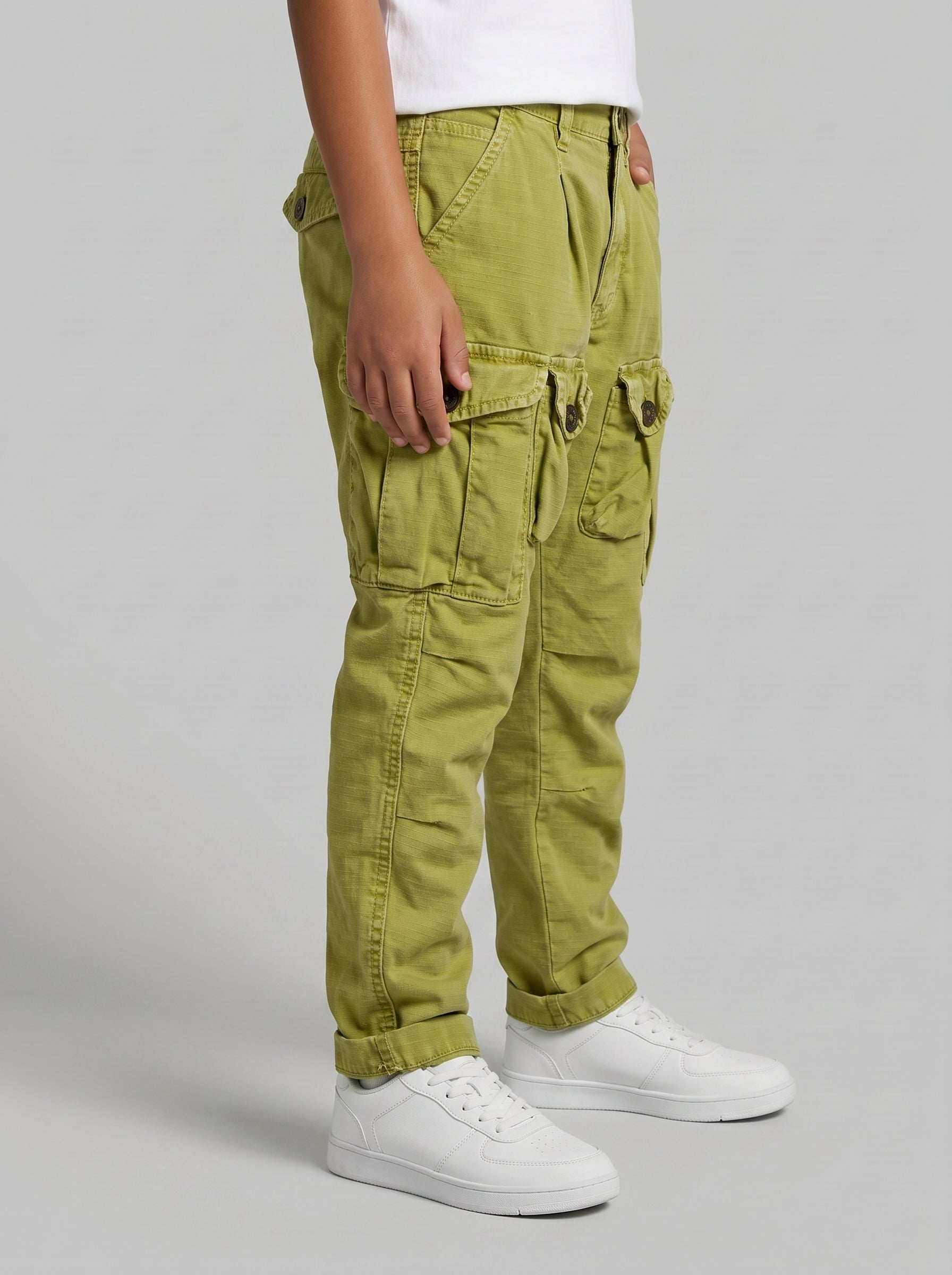 PANTALONE BERNA KIDS CARGO BAMBINO VERDE ACIDO ART  23070 174