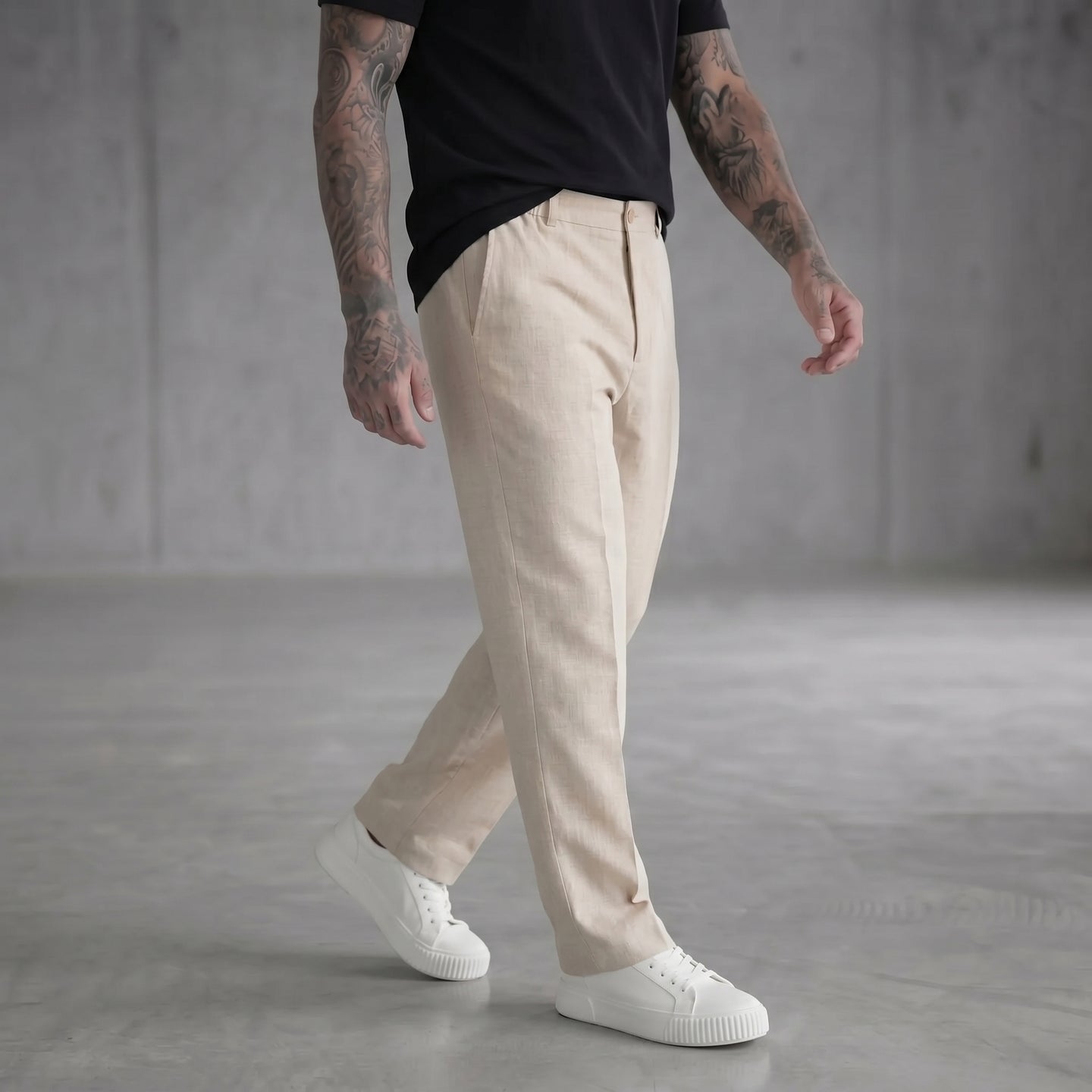 PANTALONI IMPERIAL REGULAR FIT CON PINCE E CINTURA ELASTICIZZATA ART P5441P5002
