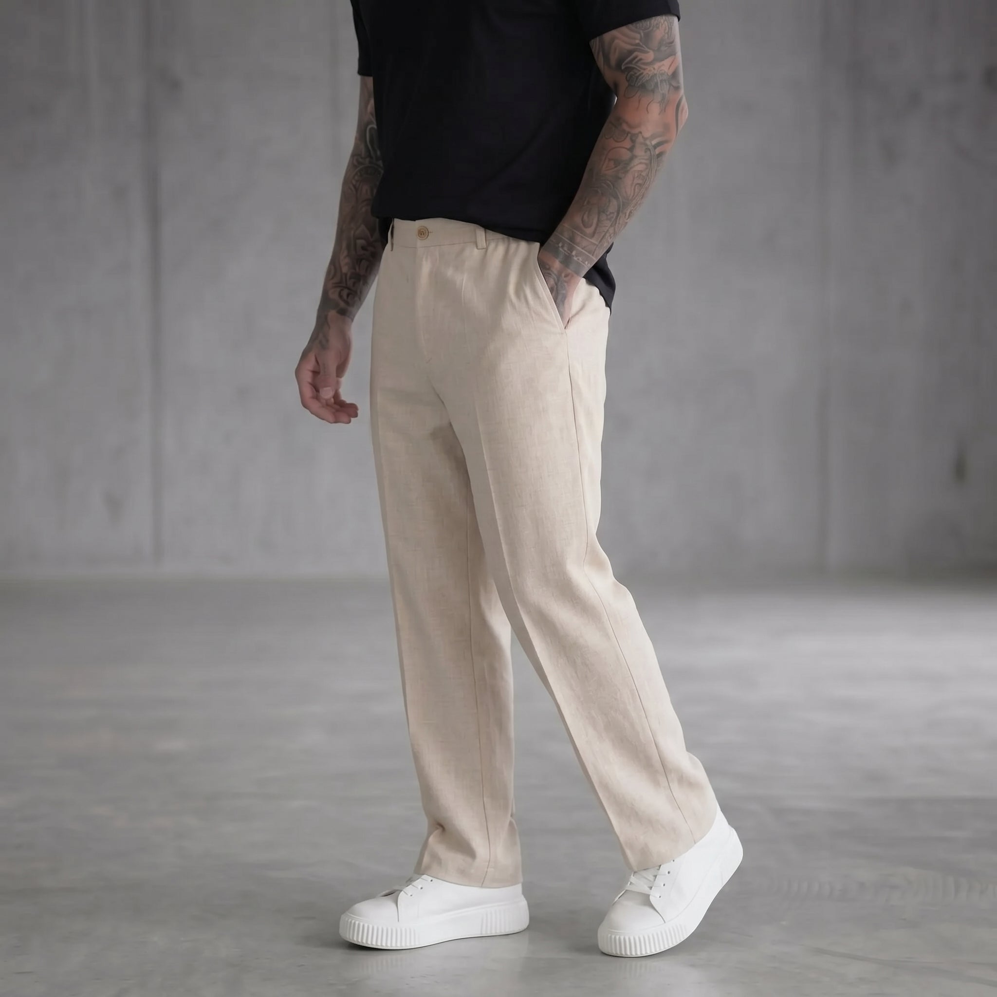 PANTALONI IMPERIAL REGULAR FIT CON PINCE E CINTURA ELASTICIZZATA ART P5441P5002