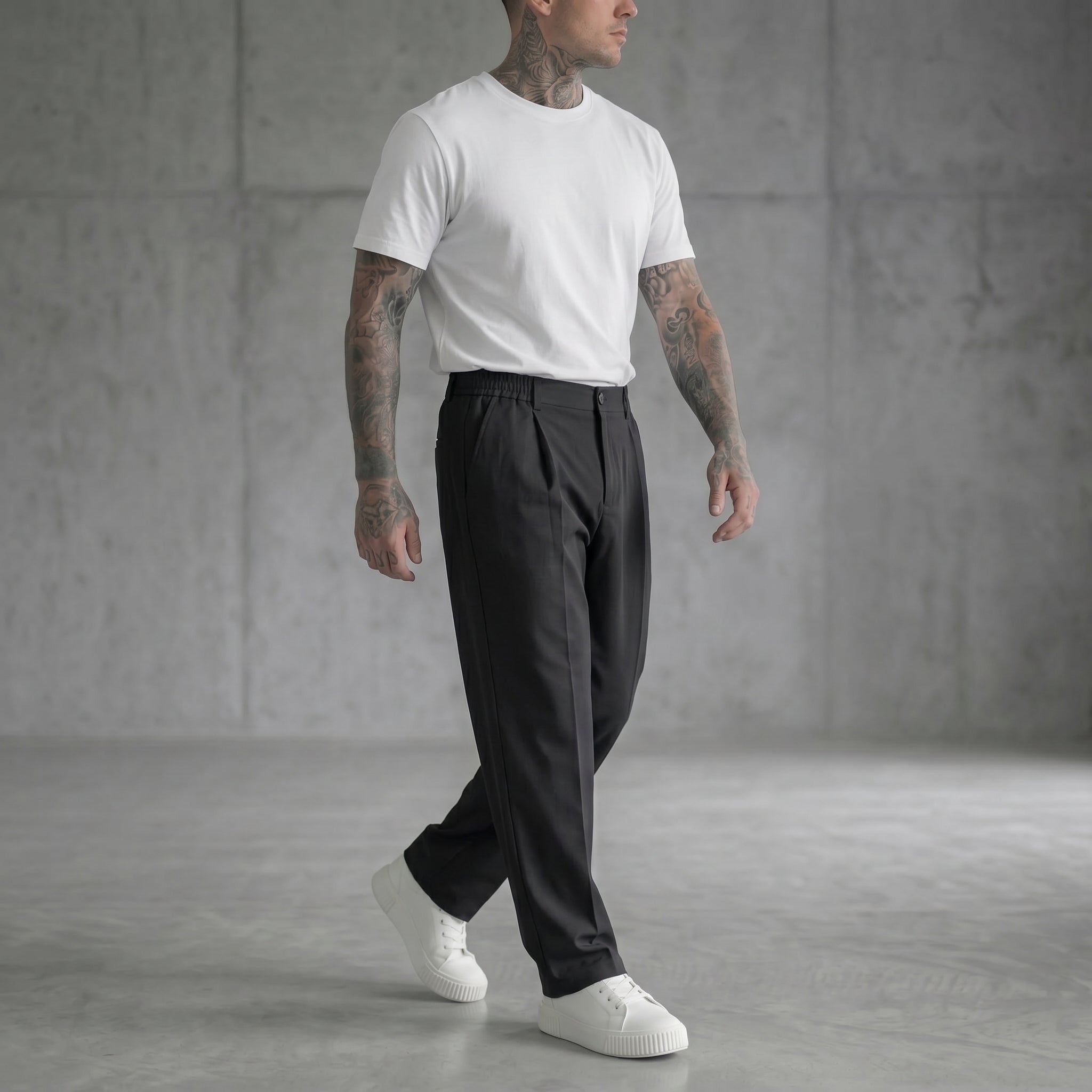 PANTALONI IMPERIAL REGULAR FIT CON PINCE E CINTURA ELASTICIZZATA ART P5441P5002