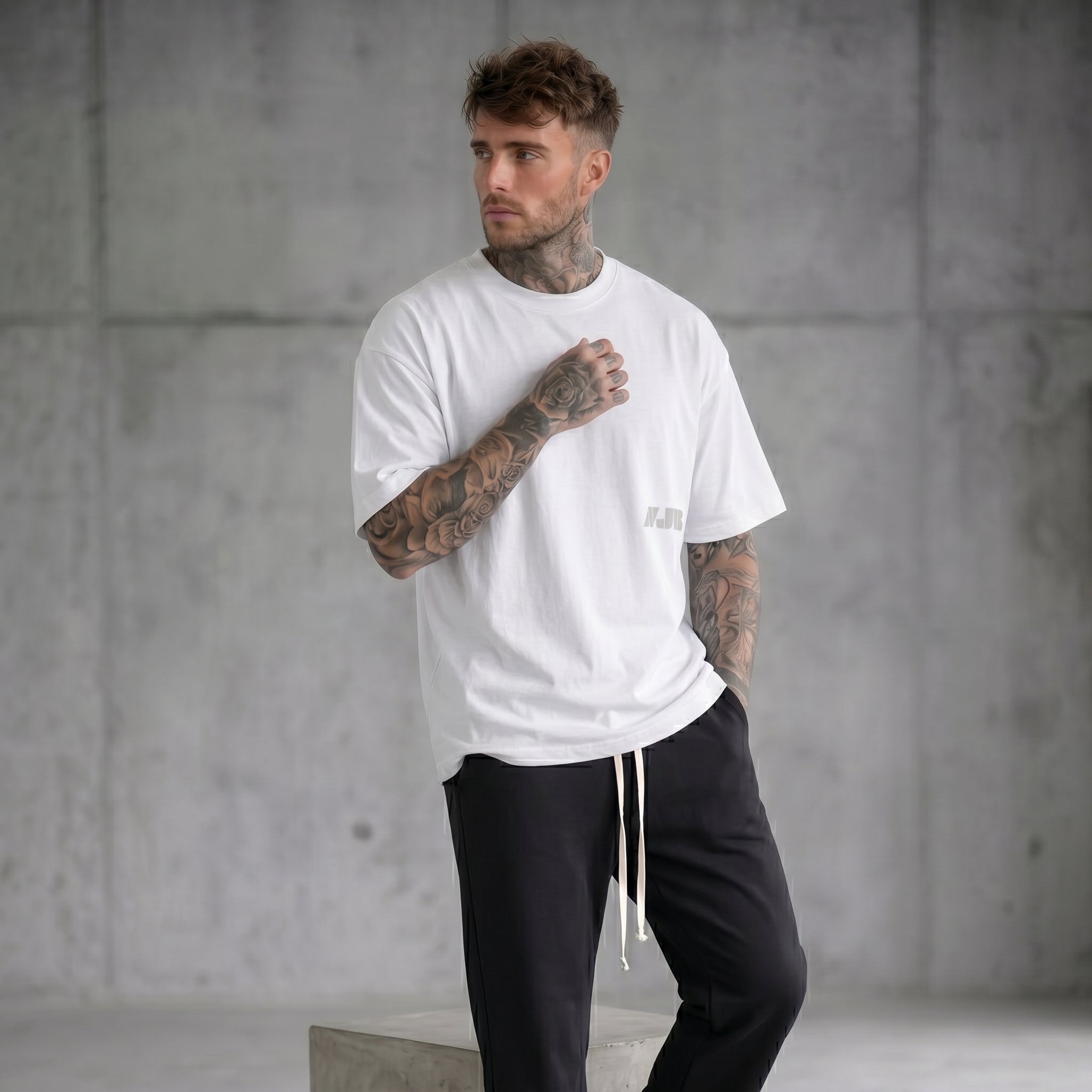 T-SHIRT NEW JOB BRAND OVER CON STAPA SUL RETRO  ART 21067 4504