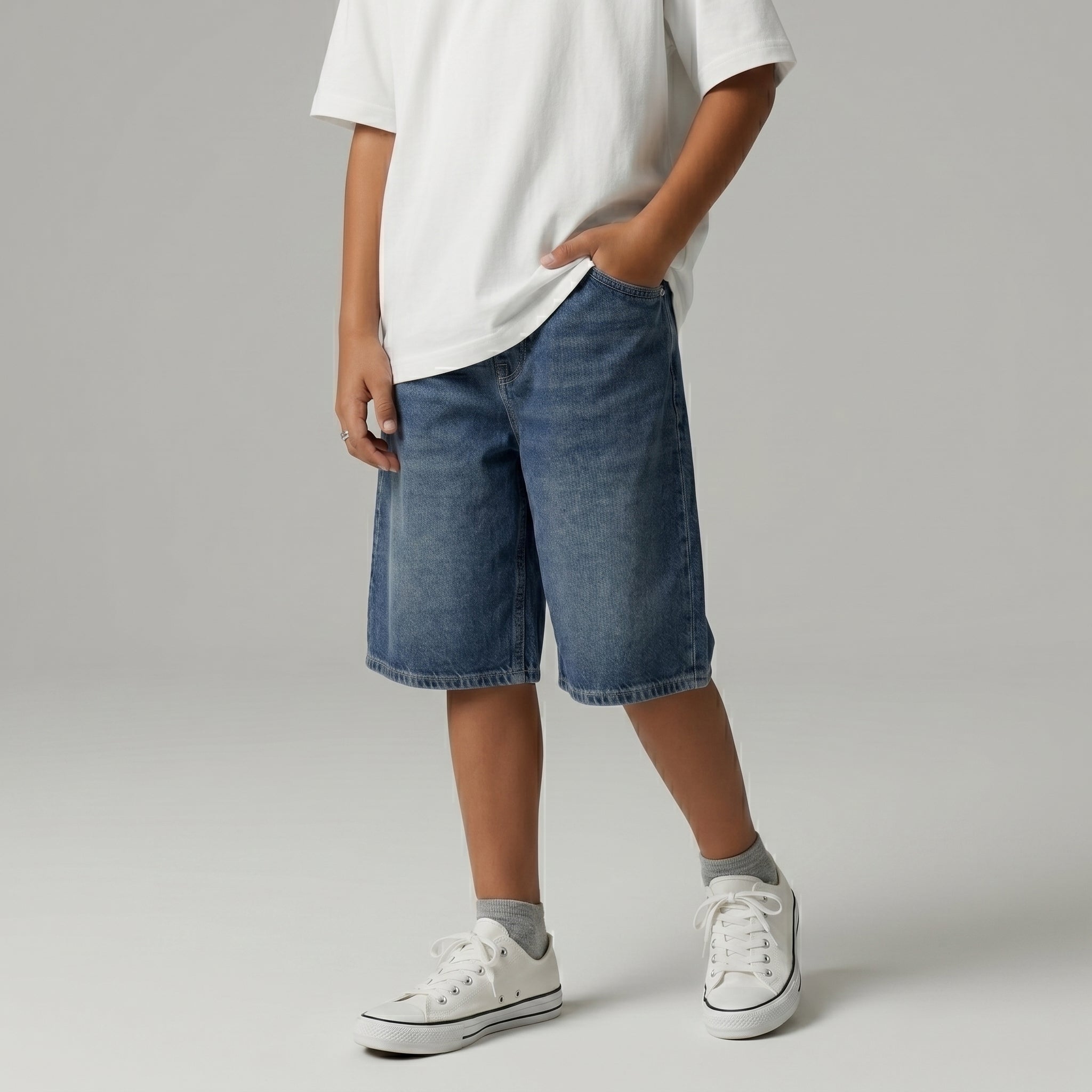 BERMUDA JACK & JONES BAMBINO IRON BLUE DENIM  ART 12289331