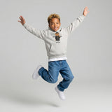 FELPA OVER BAMBINO CON CAPPUCCIO BOXY FIT OVER -  ORSO  PIU' COLORI - HAMEN