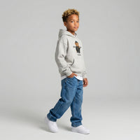 FELPA OVER BAMBINO CON CAPPUCCIO BOXY FIT OVER -  ORSO  PIU' COLORI - HAMEN