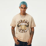 T-SHIRT NOISSEY SABBIA OVERSIZE ART BOCCA GOLDEN LEOPARD