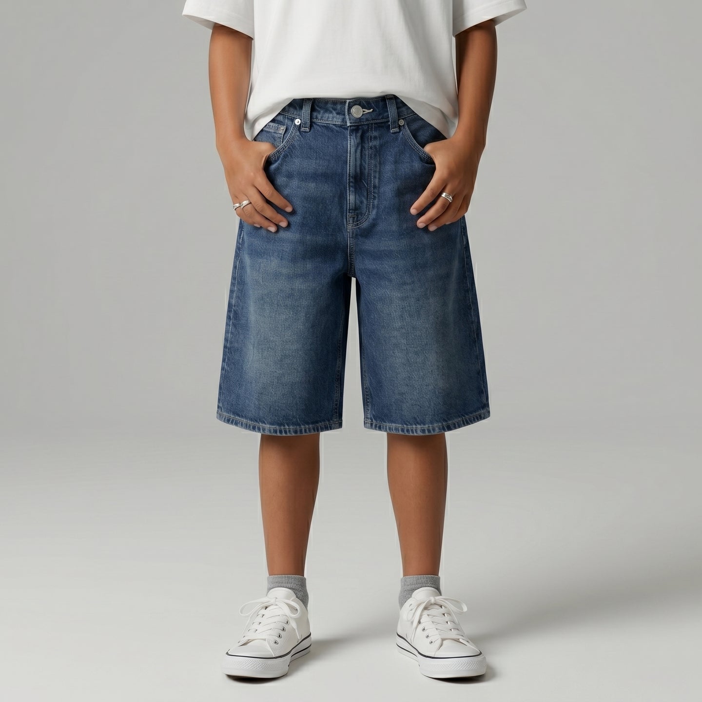 BERMUDA JACK & JONES BAMBINO IRON BLUE DENIM  ART 12289331