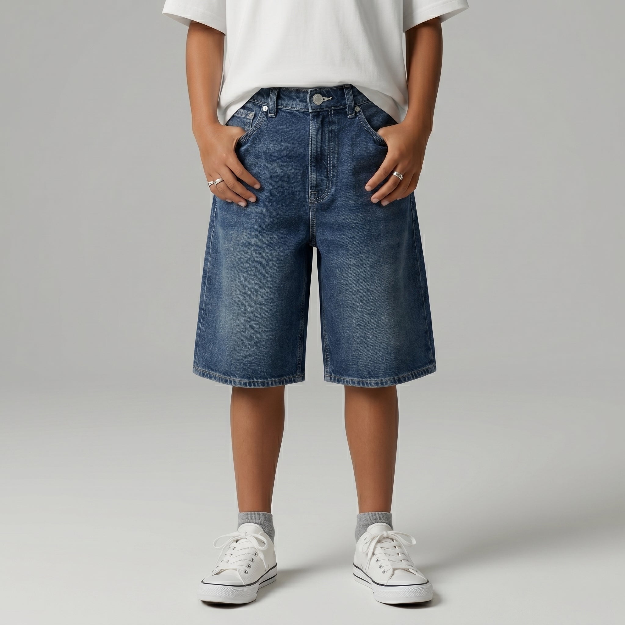 BERMUDA JACK & JONES BAMBINO IRON BLUE DENIM  ART 12289331