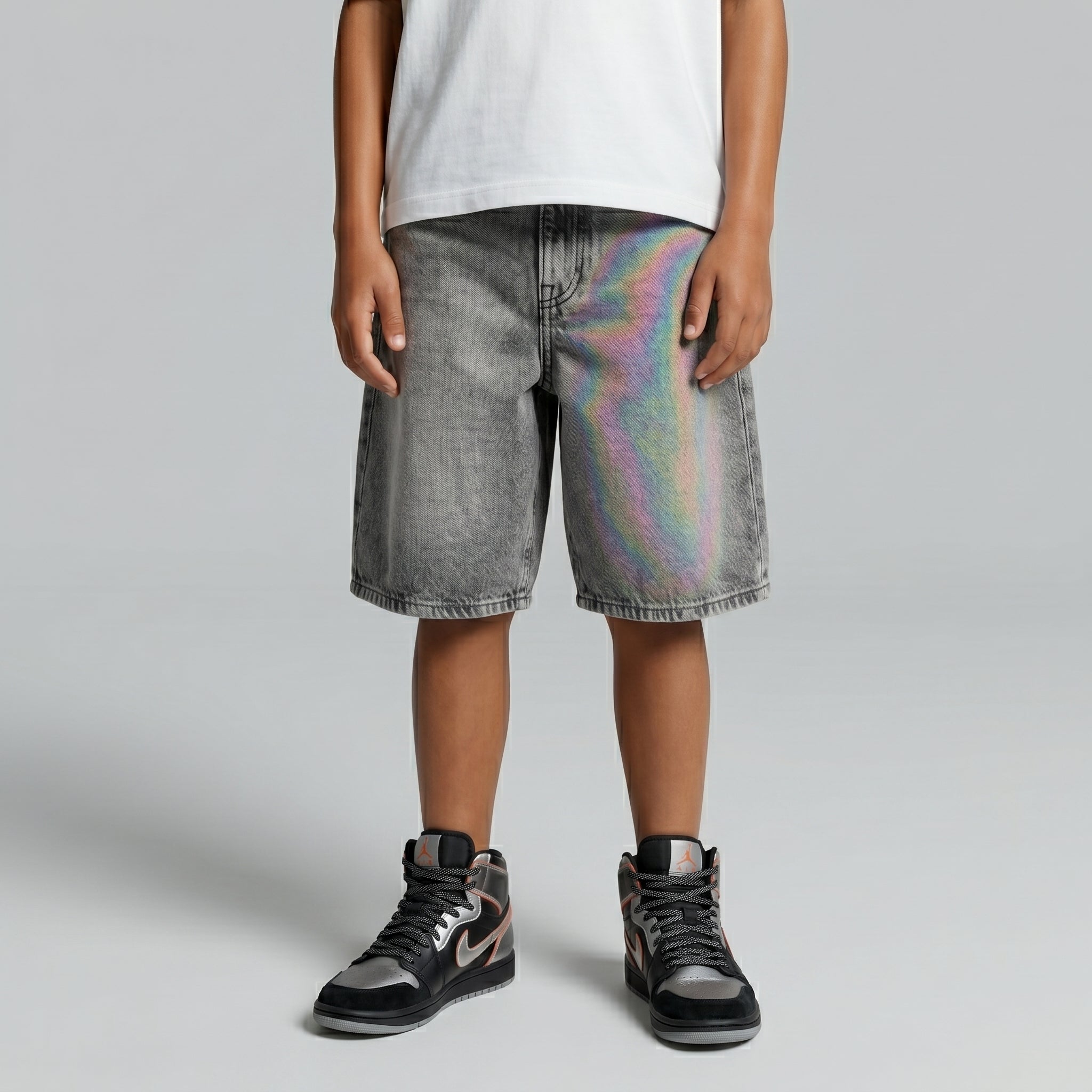 BERMUDA JACK & JONES BAMBINO IRON BLACK DENIM  ART 12289305