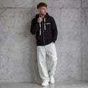 FELPA UOMO  ZIP CON CAPPUCCIO BASICA LOGO - HAMEN - ART. LOGO H