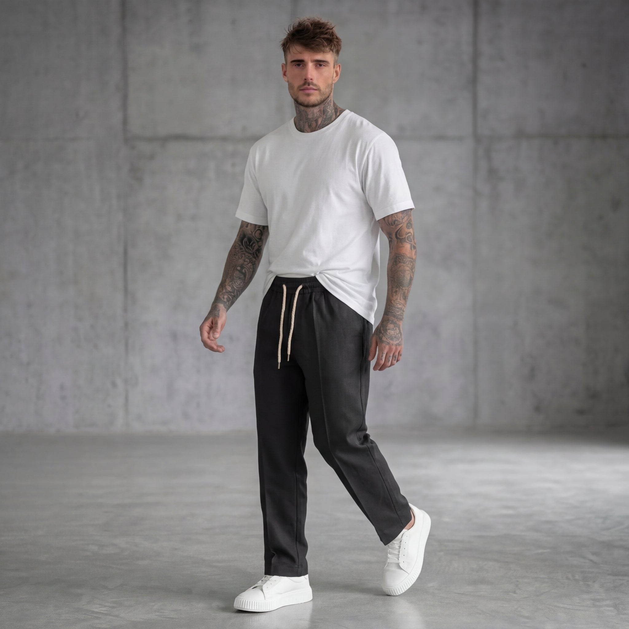 PANTALACCIO UOMO IN MISTO LINO VISCOSA  - BERNA - ART. 261226