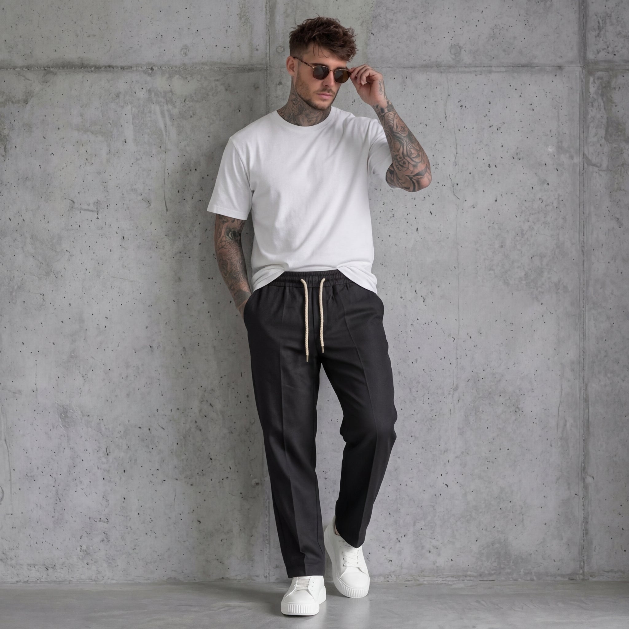 PANTALACCIO UOMO IN MISTO LINO VISCOSA  - BERNA - ART. 261226