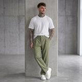 PANTALONE BERNA BAGGY FIT CON FIBBIE SALVIA  ART 261364 - 102