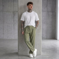 PANTALONE BERNA BAGGY FIT CON FIBBIE SALVIA  ART 261364 - 102