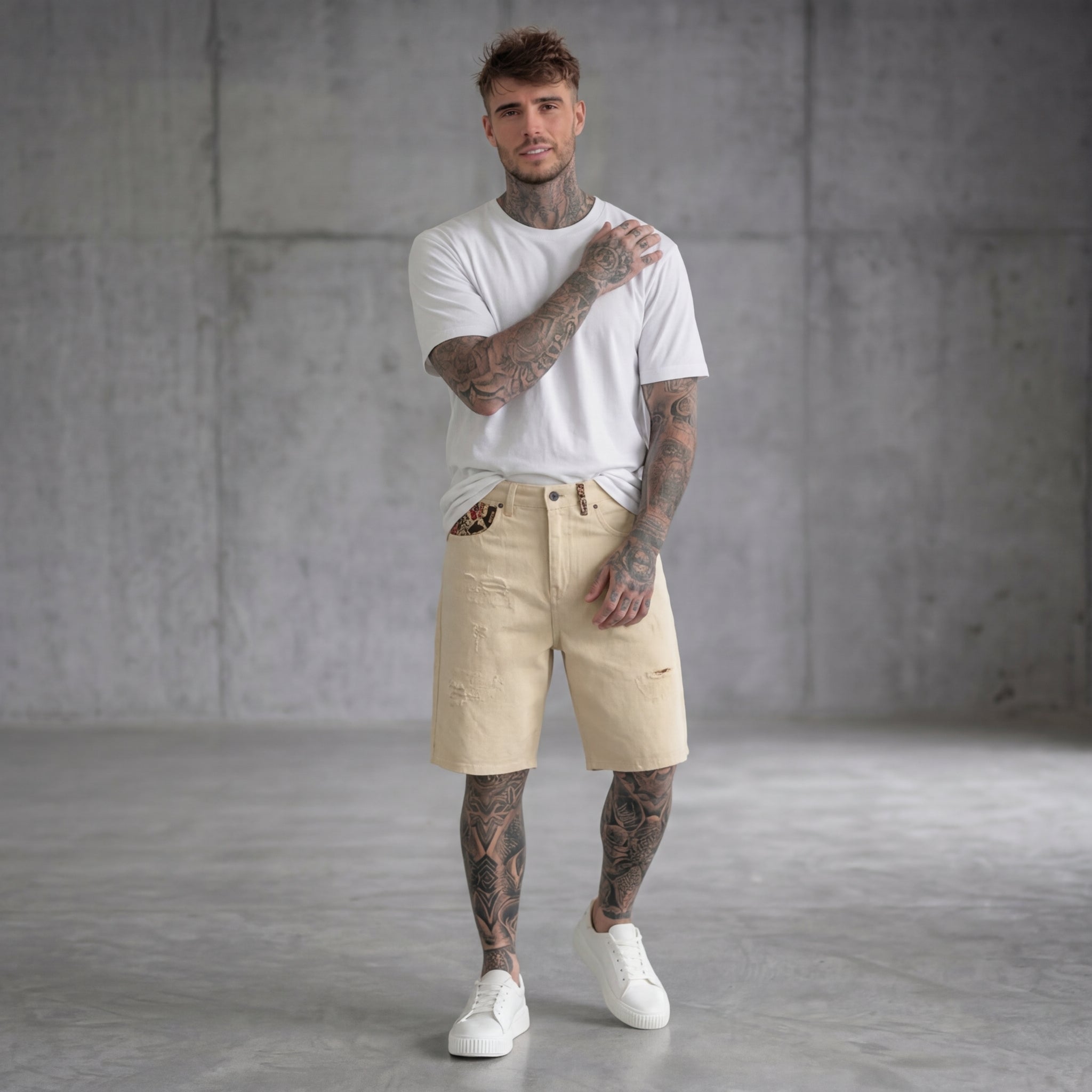 BERMUDA BOXY BAGGY FIT DENIM PIU' COLORI - BERNA - ART.261008