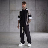 T-SHIRT OVER BANDE NERO - NEW JOB BRAND - ART. 905