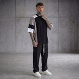 T-SHIRT OVER BANDE NERO - NEW JOB BRAND - ART. 905
