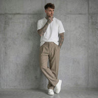 PANTALONE CON ELASTICO IN VITA FANGO - NEW JOB BRAND - ART. DANY