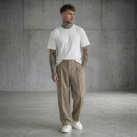 PANTALONE CON ELASTICO IN VITA FANGO - NEW JOB BRAND - ART. DANY