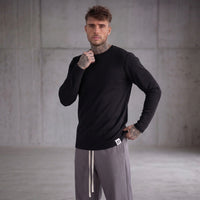 T-SHIRT GIROCOLLO MANICA LUNGA NERO  - IMPERIAL - ART. F727LDI