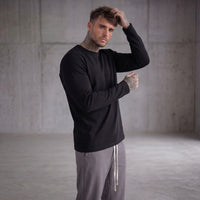 T-SHIRT GIROCOLLO MANICA LUNGA NERO  - IMPERIAL - ART. F727LDI