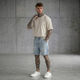 BERMUDA NEW JOB BRAND JEANS CHIARO MACCHIE E STRAPPI ART  NJB 22/1
