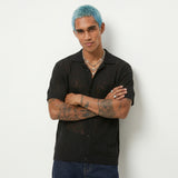 POLO CAMICIA  BERNA CROCHET NERO - ART.