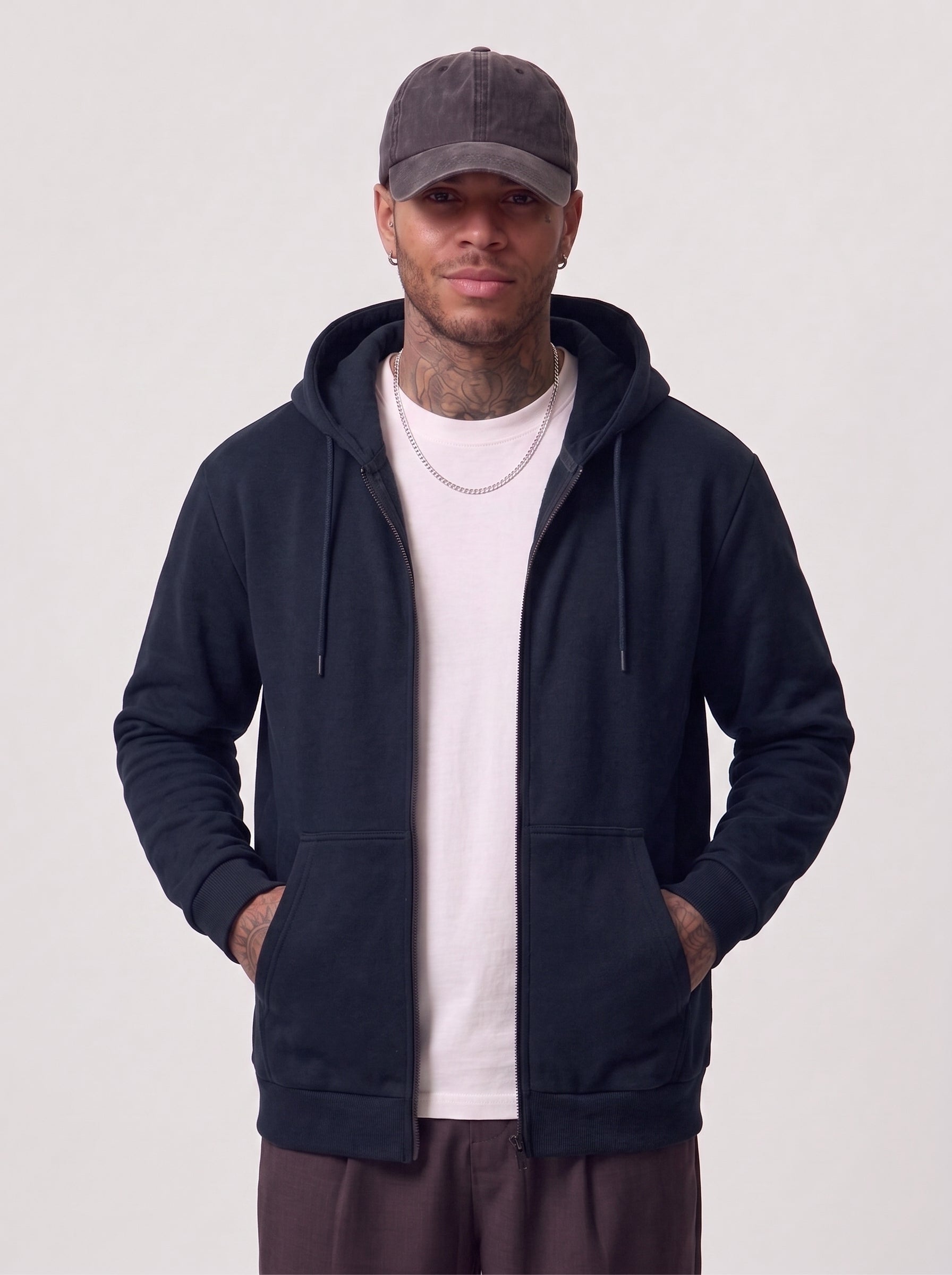 FELPA ONLY&SONS CON ZIP E CAPPUCCIO ART 22018684
