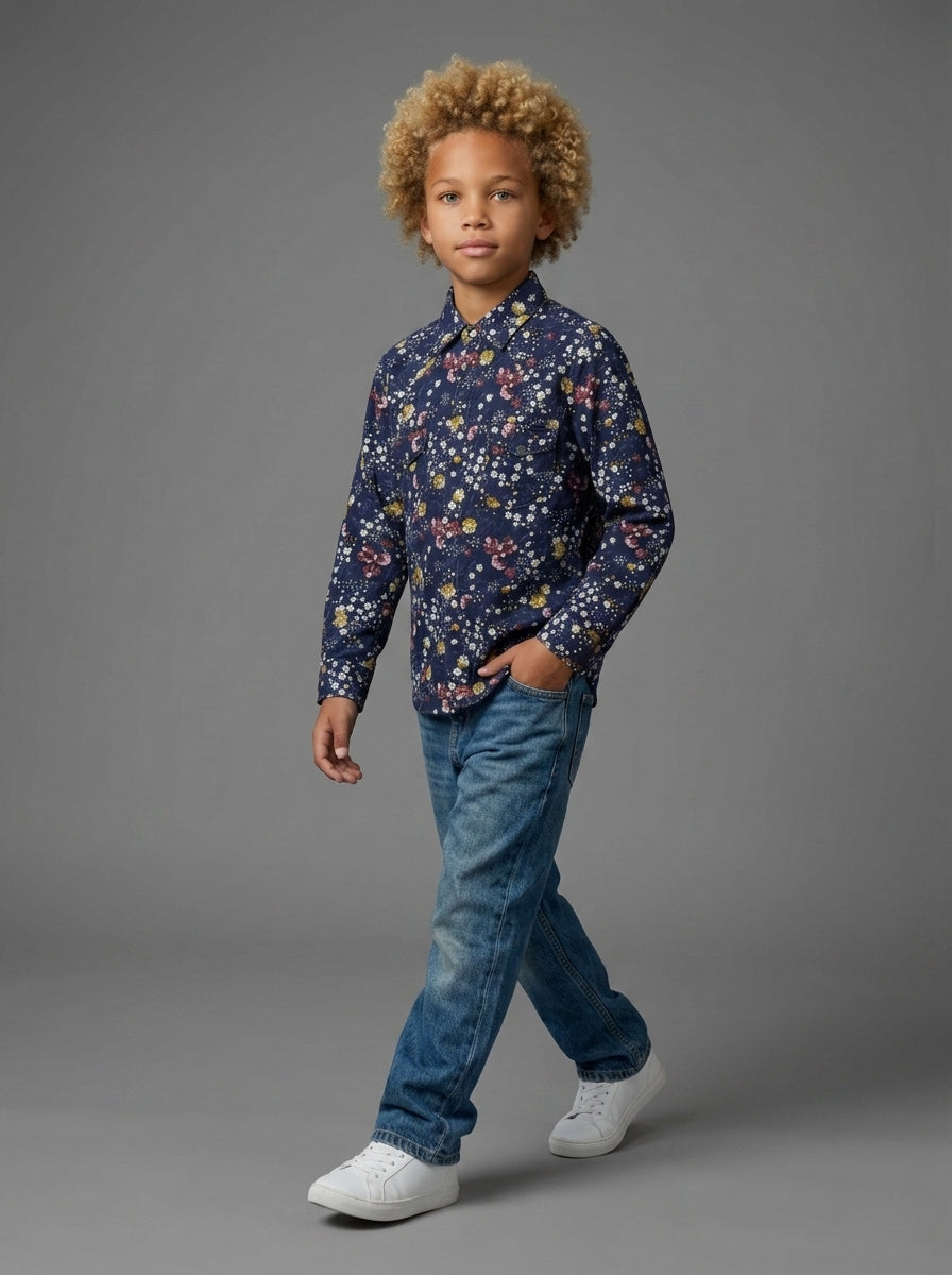 CAMICIA BERNA KIDS FIORI ART K 23576 3