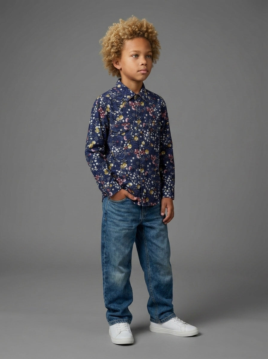 CAMICIA BERNA KIDS FIORI ART K 23576 3